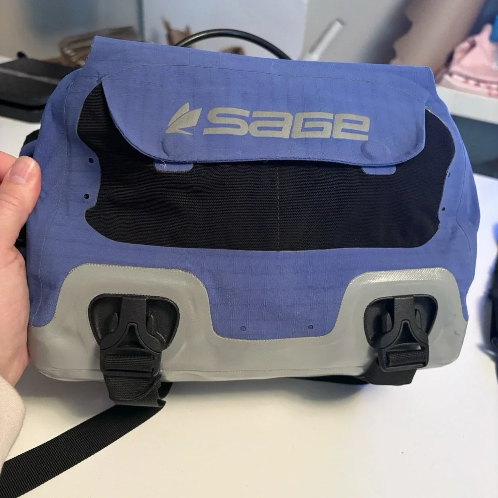 Sage DXL Typhoon Waterproof Fly Fishing Waist Chest Pack Blue